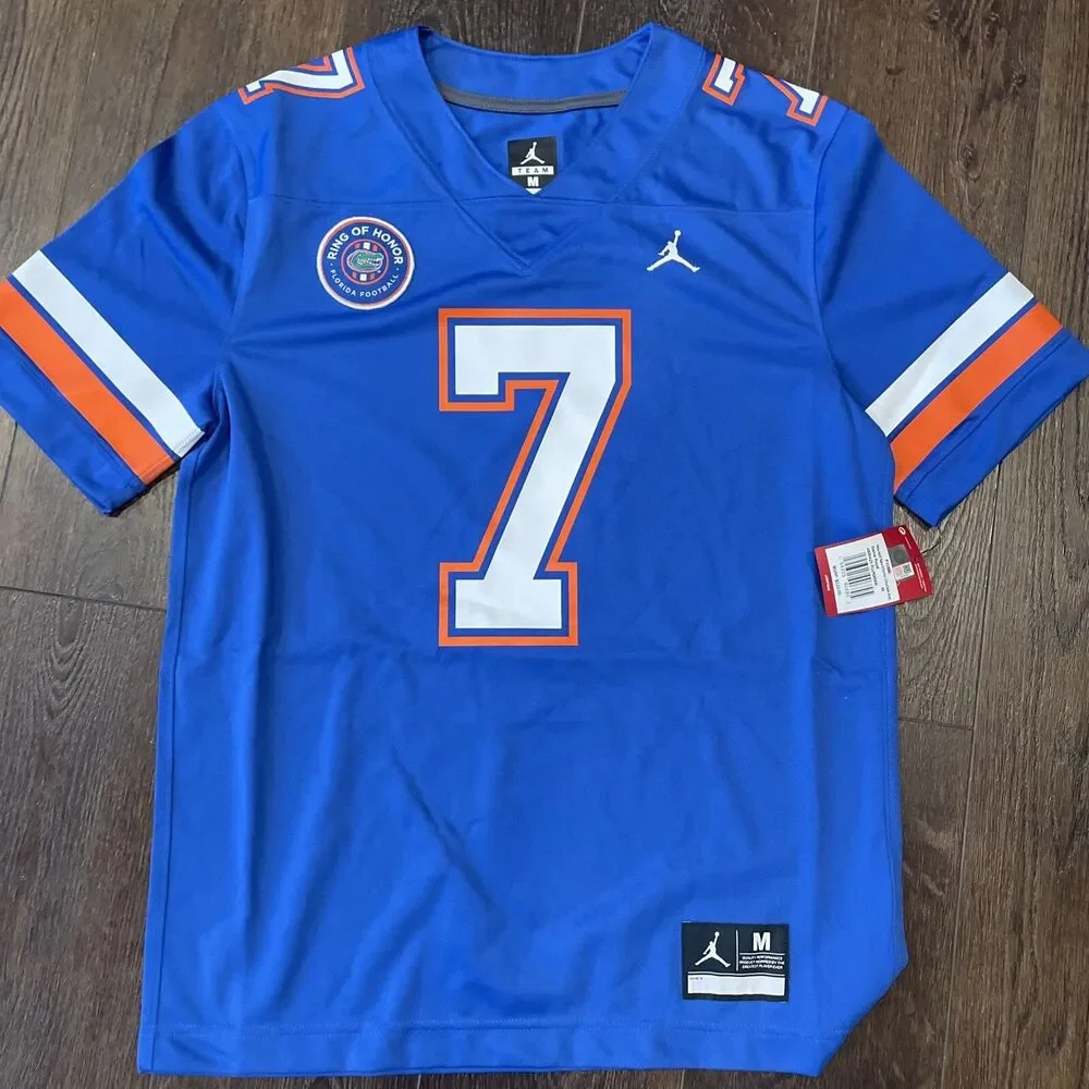 Jordan Florida Gators Jersey Mens Medium Danny Wuerffel 7 Ring Of Honor Football